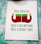 Bloody Shoes Christmas Card