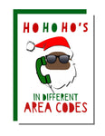 Ho's In Different Area Codes Holiday Card